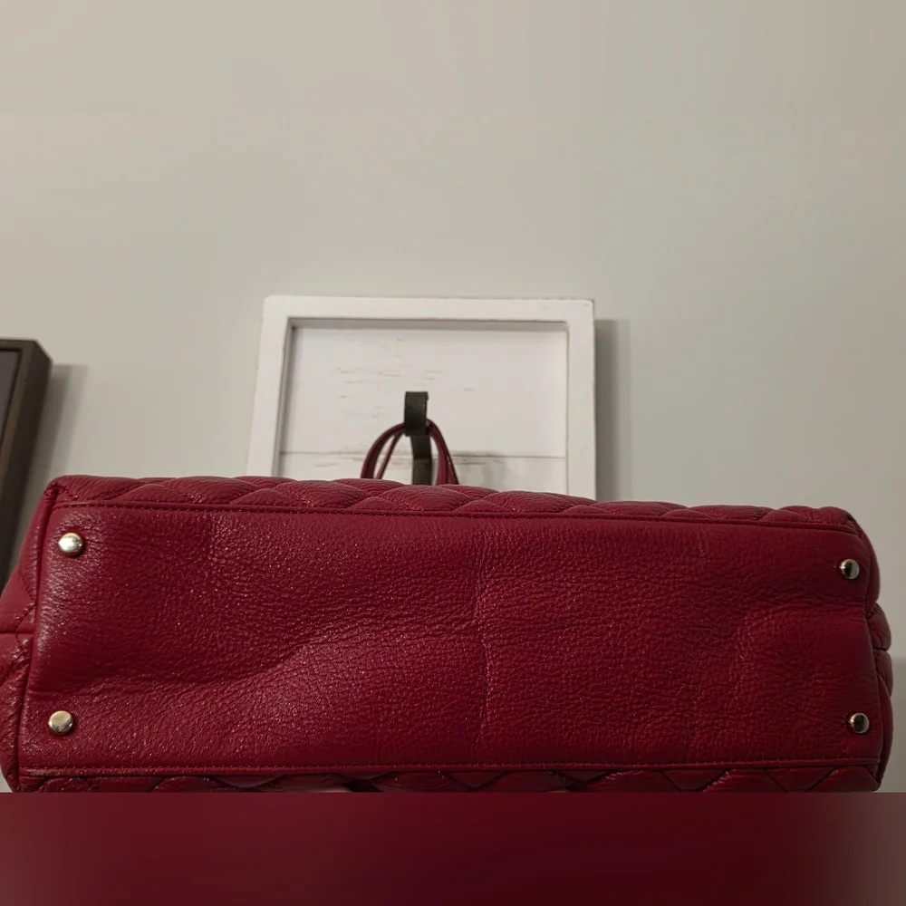 Kate Spade Red Quilted Leather Maryanne Tote Bag - Picture 6 of 7
